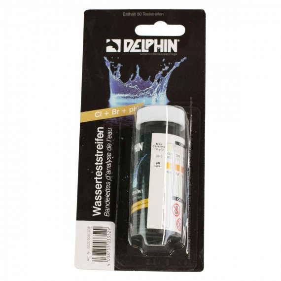 Delphin Teststickor pH/klor/brom/alkalinitet, 50 st – SpaCenter Göteborg